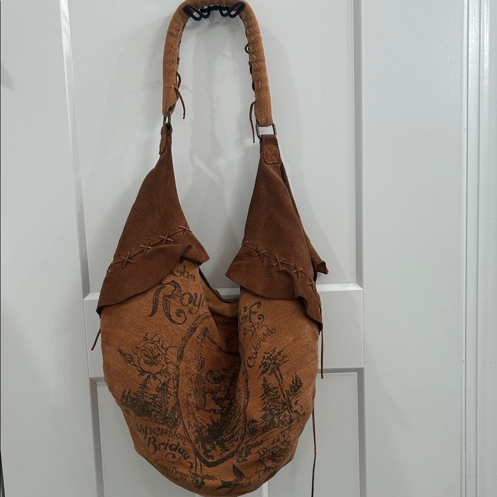 Free People Rustic Brown Hobo Bag in Excellent Condition